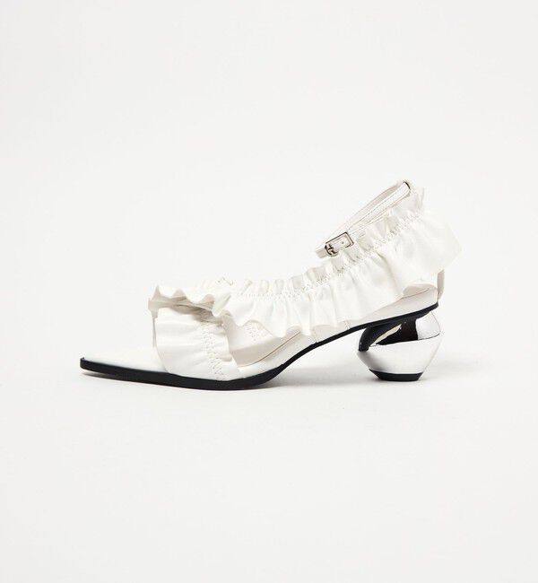 ODETTE E ODILE「＜SY＞ ポインテッドフリル サンダル50&uarr;」|サンダル|WHITE