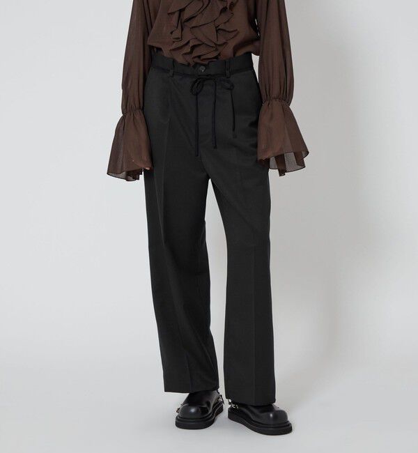 ASTRAET「＜ASTRAET＞タック ドローコード ワイドパンツ」|スラックス|