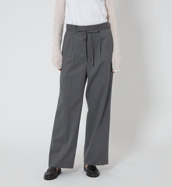 ASTRAET「＜ASTRAET＞タック ドローコード ワイドパンツ」|スラックス|