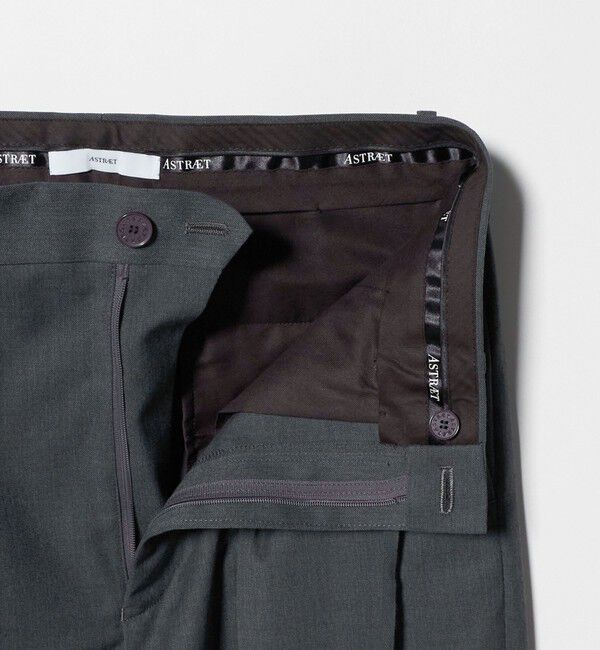 ASTRAET「＜ASTRAET＞タック ドローコード ワイドパンツ」|スラックス|