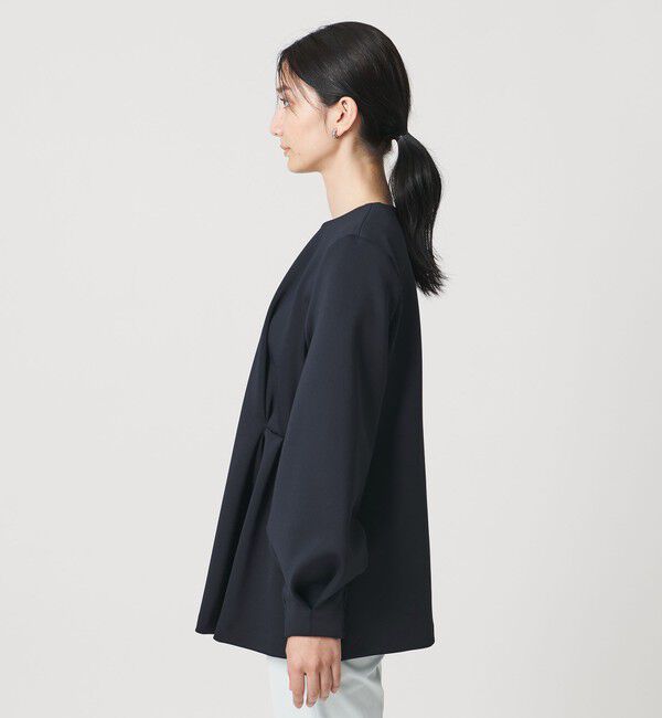 UNITED ARROWS「SPONGY クルーネック ギャザー ブラウス」|シャツ・ブラウス|