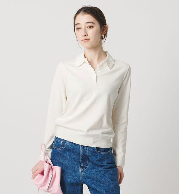 UNITED ARROWS「クロシェ ポロニット ‐ウォッシャブル‐」|ニット・セーター|