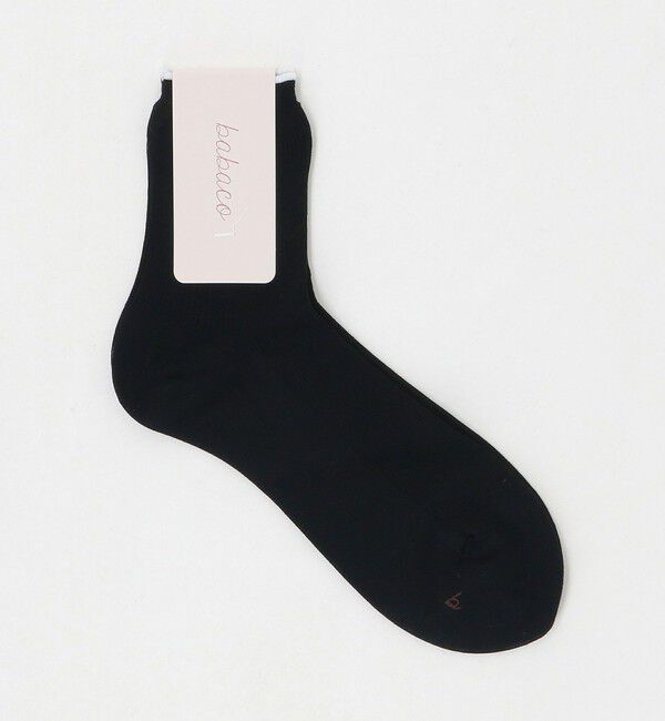 UNITED ARROWS「＜babaco＞CTN リブ ソックス」|ソックス|BLACK