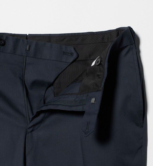 UNITED ARROWS「クールモーション ドビー サイドエクステンド ノープリーツスラックス COMFORT EASY‐MODEL　接触冷感　吸」|スラックス|