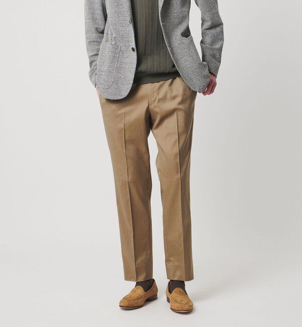 UNITED ARROWS「クールモーション ツイル サイドエクステンド ノープリーツ スラックス COMFORT EASY‐MODEL 接触冷感 吸水」|スラックス|