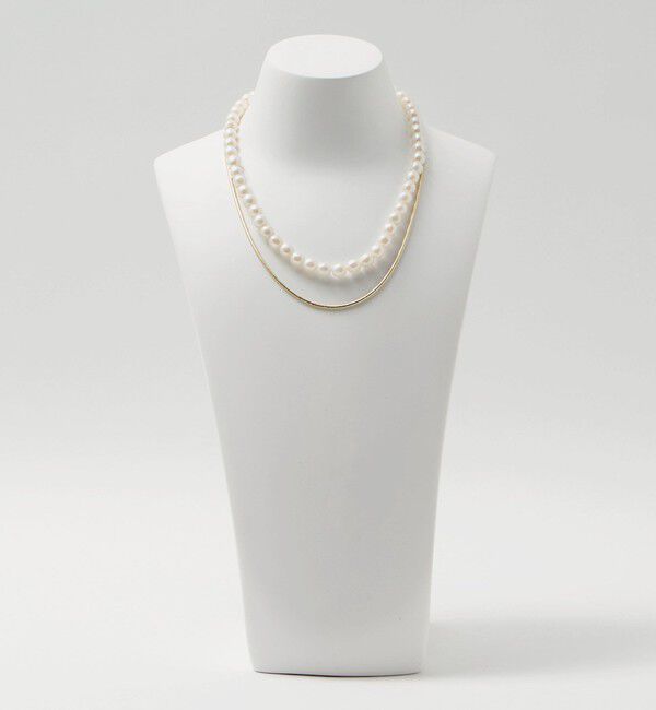 UNITED ARROWS green label relaxing「バロック フェイクパール＆チェーン 3WAY ネックレス」|ネックレス|