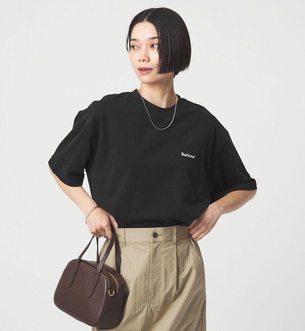 UNITED ARROWS green label relaxing「＜Barbour＞Marjorie ロゴ Tシャツ」|Tシャツ・カットソー|BLACK