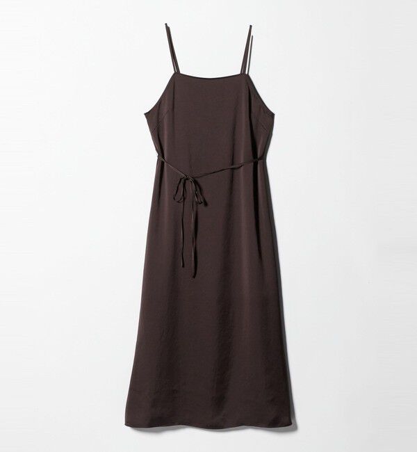 UNITED ARROWS green label relaxing「ライトサテン キャミソール ワンピース」|ワンピース|DK.BROWN