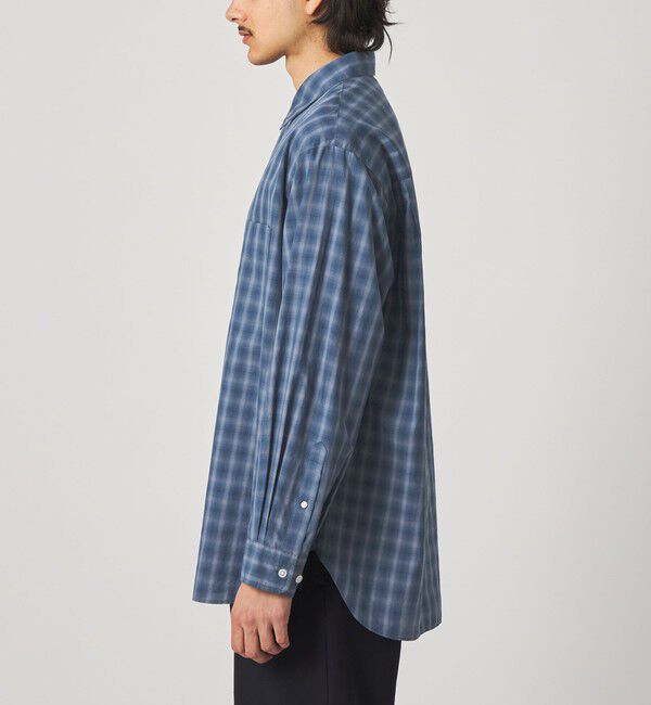 STEVEN ALAN「＜Steven Alan＞ C/L/S オンブレー チェック レギュラーカラー シャツ LOOSE」|シャツ・ブラウス|