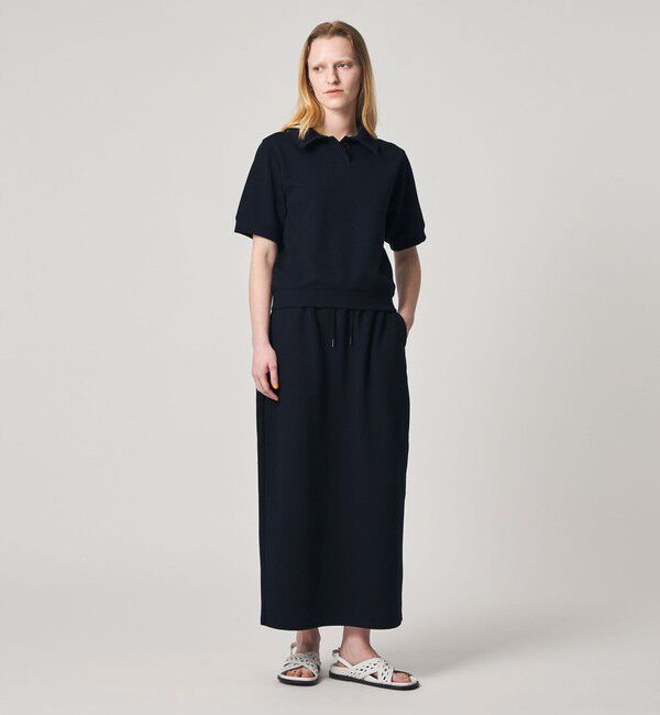 STEVEN ALAN「＜Steven Alan＞ブークレ ダンボール ワンボタン ハーフスリーブ プルオーバー」|Tシャツ・カットソー|