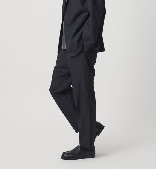 BEAUTY&YOUTH UNITED ARROWS「KOMATSU PACK 1プリーツ イージー ワイド テーパード パンツ NO.9 セットアップ対応 撥水 ウォッシャブル」|チノ|