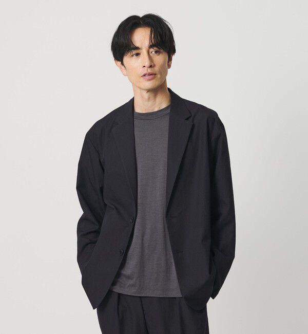 BEAUTY&YOUTH UNITED ARROWS「KOMATSU PACK 2ボタン リラックス ジャケット セットアップ対応 撥水 ウォッシャブル」|テーラードジャケット|NAVY