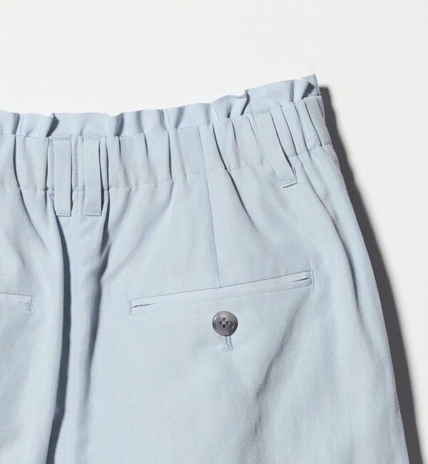 BEAUTY&YOUTH UNITED ARROWS「麻ブレンド バックゴム タック ワイドパンツ」|チノ|