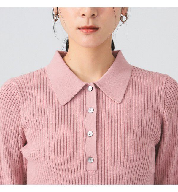 Ray BEAMS 「リブ ニット ポロシャツ」|ニット・セーター|