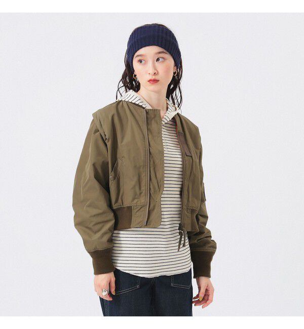 BEAMSBOY「デタッチ スリーブ ミリタリー ブルゾン」|ブルゾン・スタジャン|