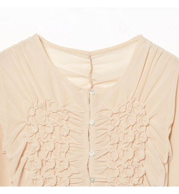 Ray BEAMS 「シャーリング ギャザー カーディガン」|カーディガン|