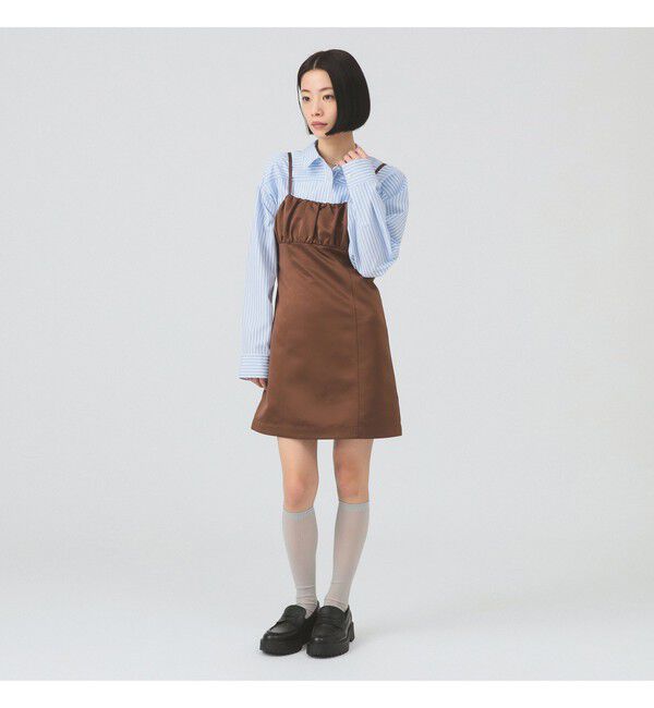 Ray BEAMS 「サテン ミニ キャミソール ワンピース」|ワンピース|