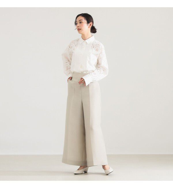 Demi-Luxe BEAMS 「ワイド シルエット パンツ」|チノ|