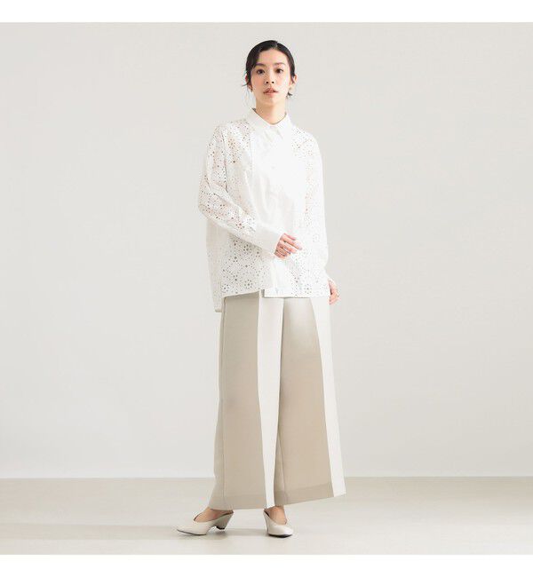 Demi-Luxe BEAMS 「アイレット パターン オーバーシャツ」|シャツ・ブラウス|