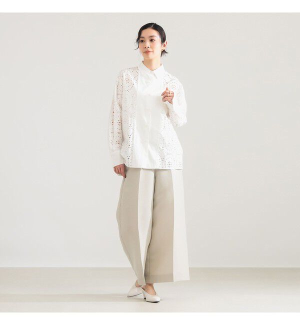 Demi-Luxe BEAMS 「アイレット パターン オーバーシャツ」|シャツ・ブラウス|