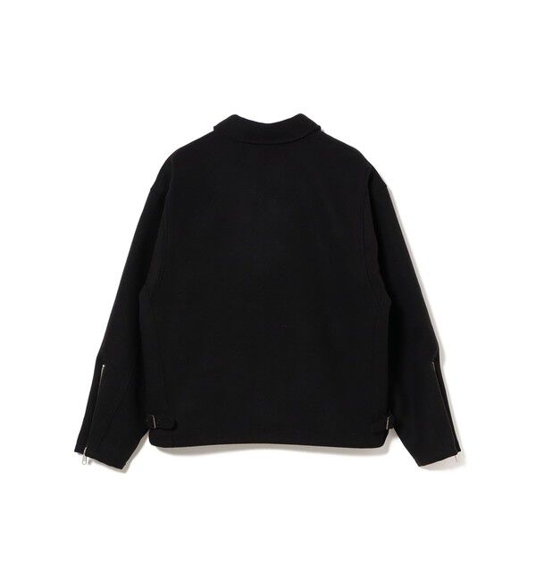 BEAMS「リラックスフィット フリースメルトン シングル ライダースジャケット」|ブルゾン・スタジャン|