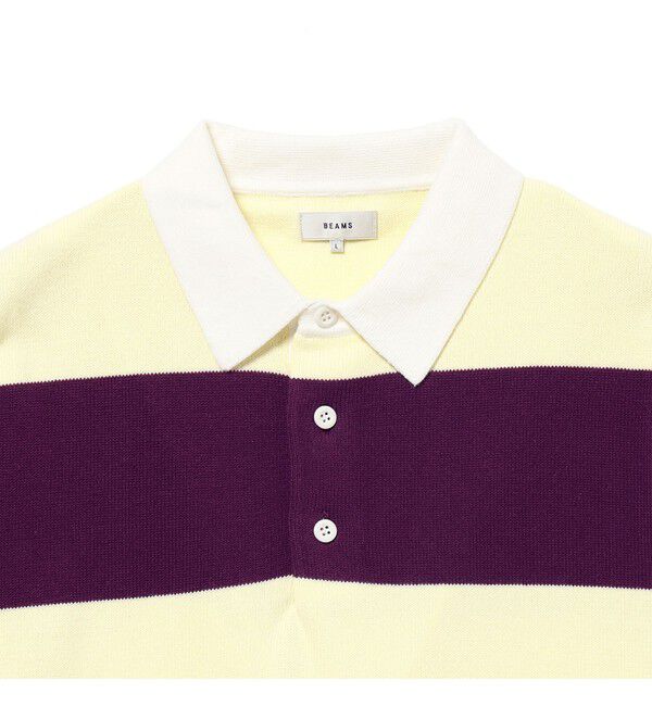 BEAMS「ワイドフィット 7ゲージ ラガー ニットポロシャツ」|ニット・セーター|