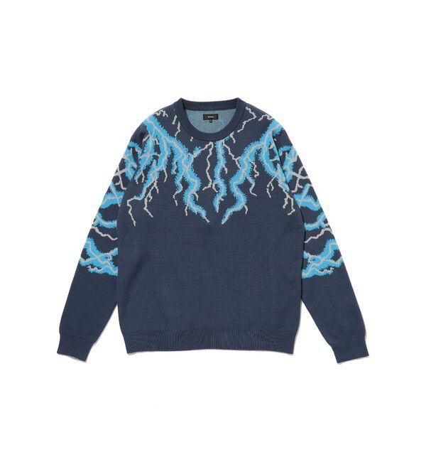 BEAMS「12ゲージ サンダー クルーネック ニット」|ニット・セーター|NAVY