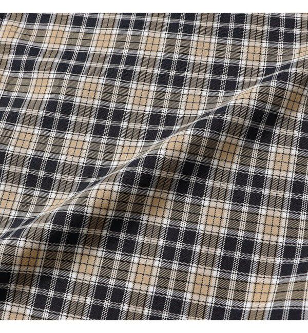 BEAMS「チェック ワイド イージーパンツ【ワイドストレートフィット】」|チノ|