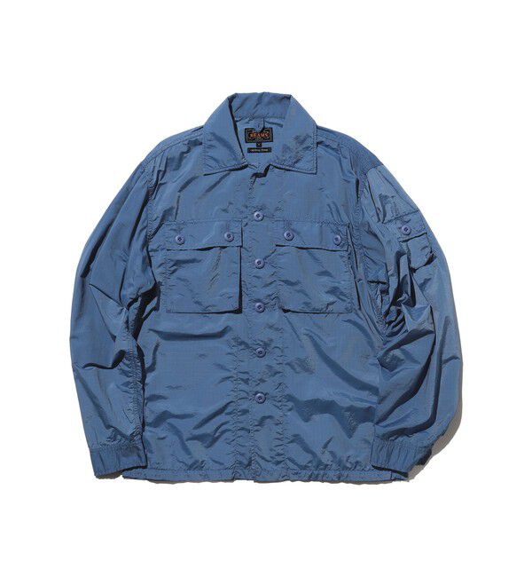 BEAMS PLUS「MIL SHT-JAC NYCO Rip stop Pigment Dye」|ブルゾン・スタジャン|BLUE