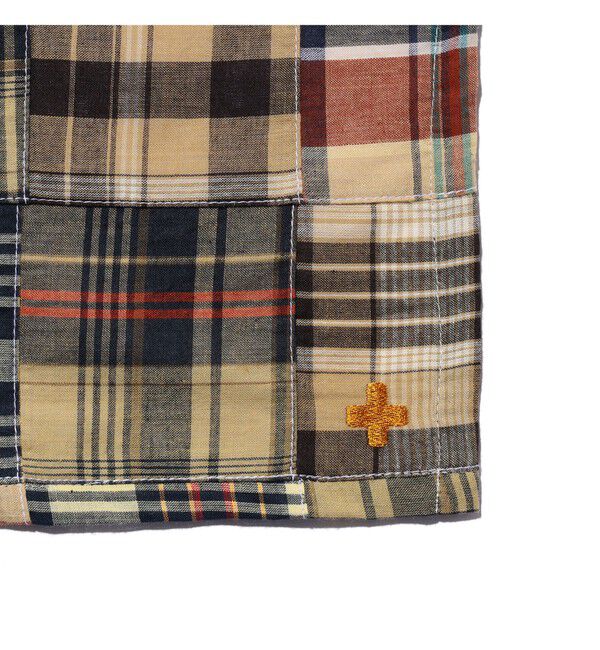 BEAMS PLUS「Stole Patch Works Madras」|マフラー|