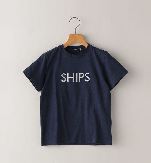 SHIPS KIDS「SHIPS KIDS:80～90cm / SHIPS ロゴ TEE」|Tシャツ・カットソー|ネイビー
