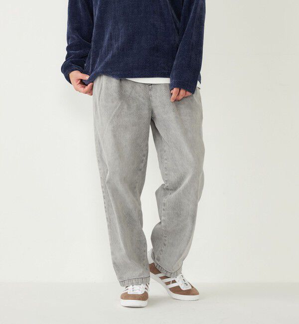 SHIPS Colors 「SHIPS Colors: テーパード ワイド トラウザー デニム◇」|デニム|