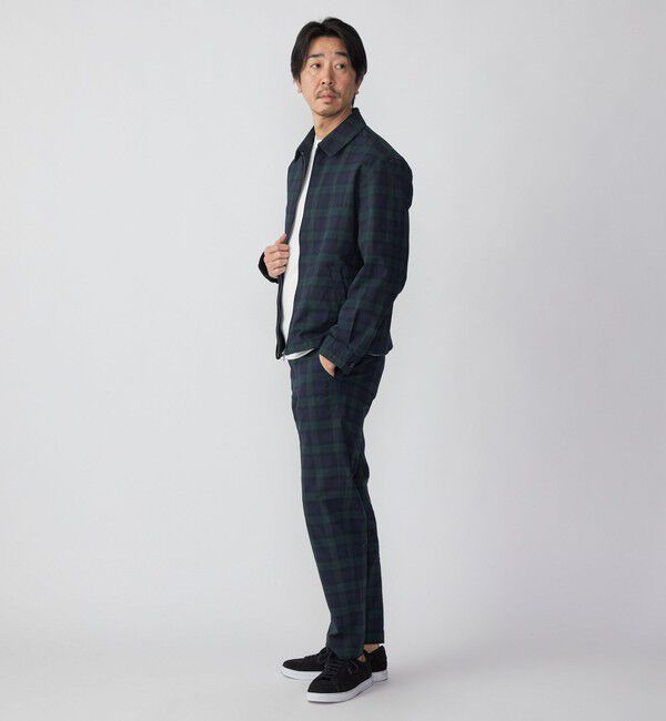 SHIPS「SHIPS:〈手洗い可能〉ハイパーストレッチ チェック ブルゾン (セットアップ対応)」|ブルゾン・スタジャン|