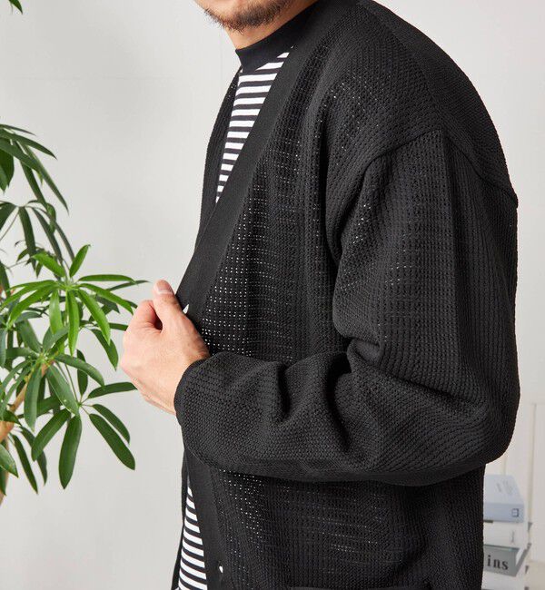 SHIPS any「SHIPS any: 〈手洗い可能〉テック シアー カーディガン◇」|カーディガン|