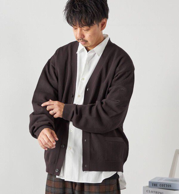 SHIPS any「SHIPS any: 〈手洗い可能〉テック シアー カーディガン◇」|カーディガン|