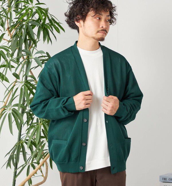 SHIPS any「SHIPS any: 〈手洗い可能〉テック シアー カーディガン◇」|カーディガン|