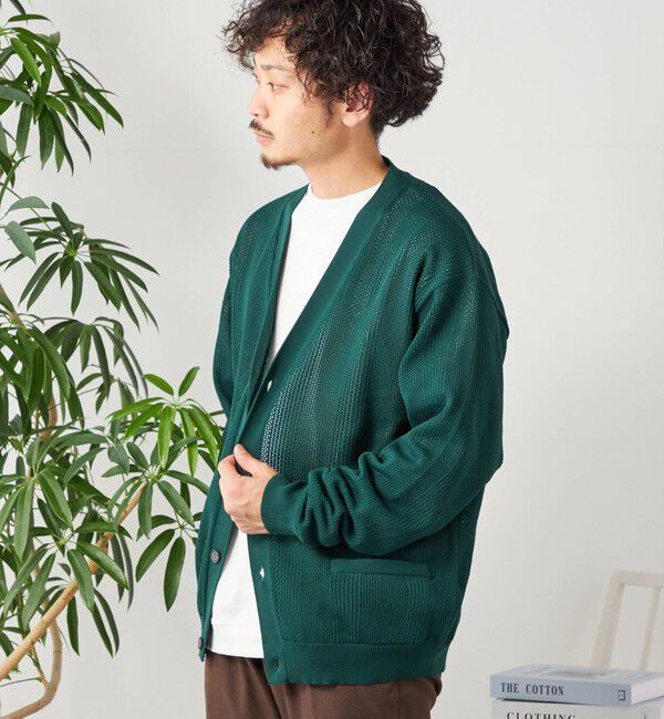 SHIPS any「SHIPS any: 〈手洗い可能〉テック シアー カーディガン◇」|カーディガン|