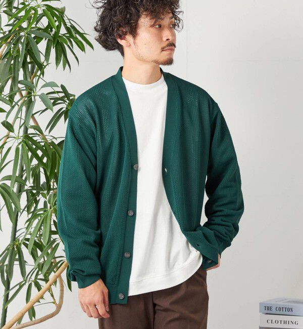 SHIPS any「SHIPS any: 〈手洗い可能〉テック シアー カーディガン◇」|カーディガン|