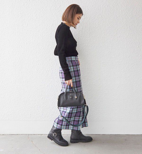 SHIPS for women「〈手洗い可能〉ウール チェック タイト スカート ◇」|スカート|