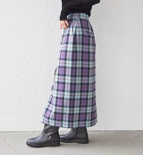 SHIPS for women「〈手洗い可能〉ウール チェック タイト スカート ◇」|スカート|