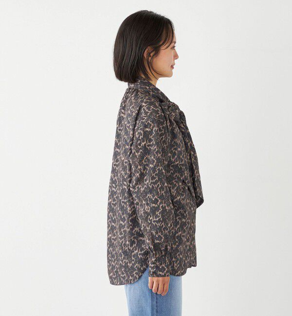 SHIPS Colors 「SHIPS Colors:〈洗濯機可能〉MULHOUSE レオパード ボータイ ブラウス」|シャツ・ブラウス|