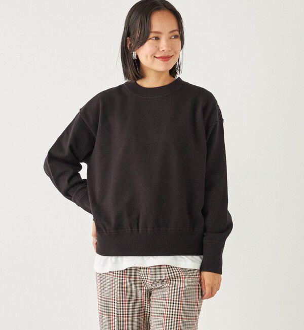 SHIPS Colors 「SHIPS Colors:〈手洗い可能〉スウェット ライク ニット◇」|ニット・セーター|ブラック