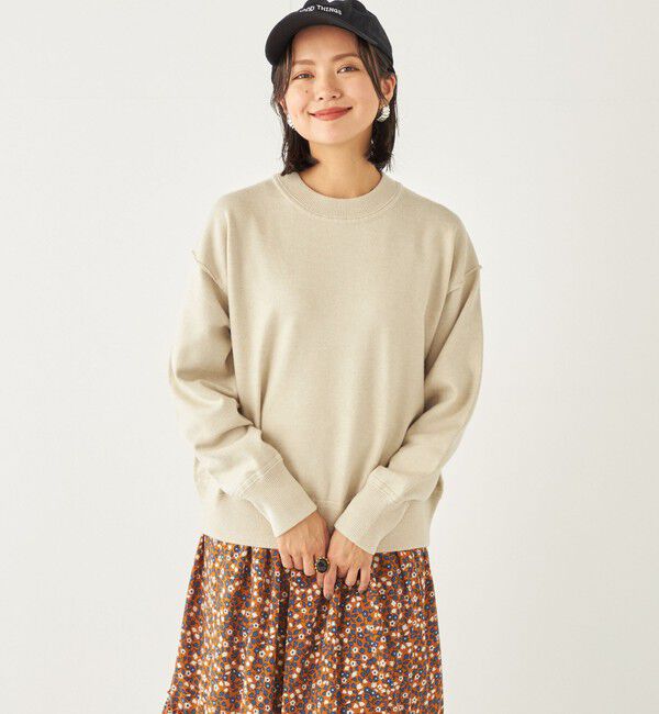 SHIPS Colors 「SHIPS Colors:〈手洗い可能〉スウェット ライク ニット◇」|ニット・セーター|ベージュ