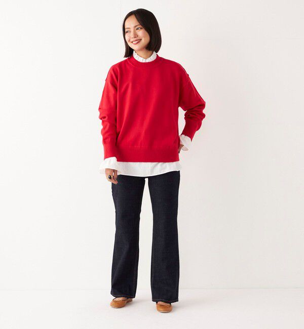 SHIPS Colors 「SHIPS Colors:〈手洗い可能〉スウェット ライク ニット◇」|ニット・セーター|