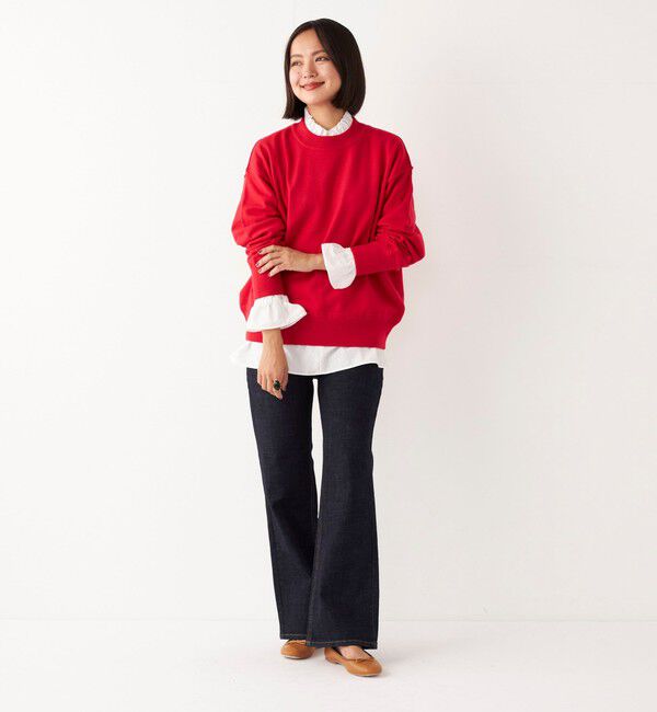 SHIPS Colors 「SHIPS Colors:〈手洗い可能〉スウェット ライク ニット◇」|ニット・セーター|