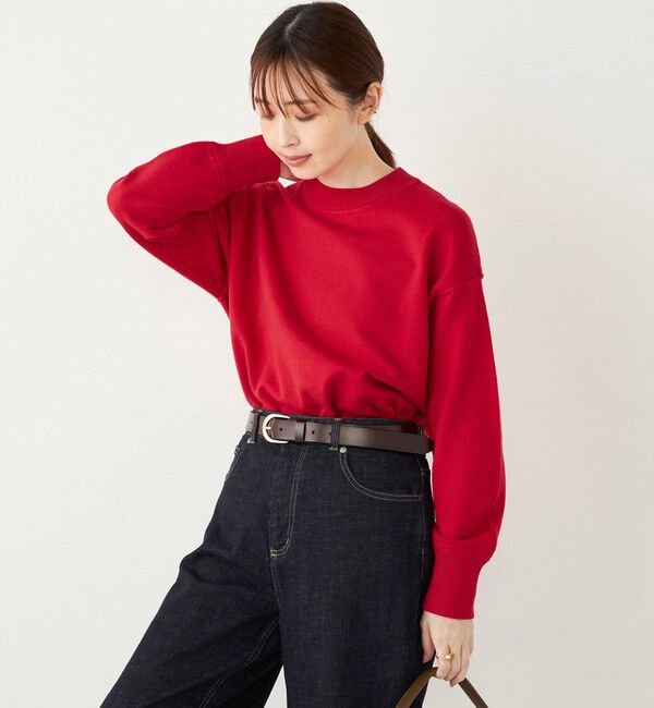 SHIPS Colors 「SHIPS Colors:〈手洗い可能〉スウェット ライク ニット◇」|ニット・セーター|