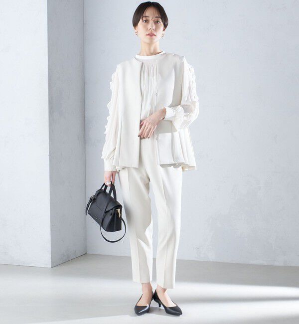 SHIPS for women「〈手洗い可能〉割繊 フリル デザイン ブラウス 24SS ◇」|シャツ・ブラウス|