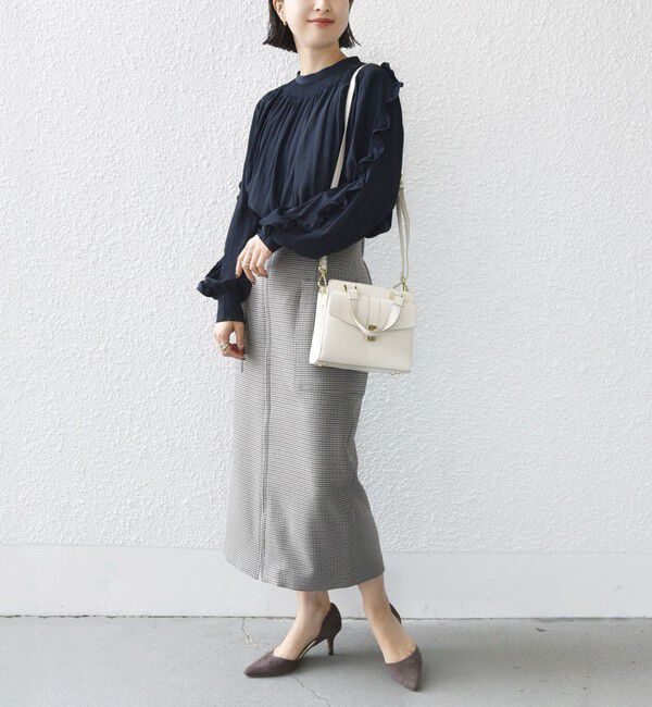 SHIPS for women「〈手洗い可能〉割繊 フリル デザイン ブラウス 24SS ◇」|シャツ・ブラウス|