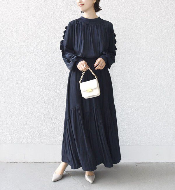 SHIPS for women「〈手洗い可能〉割繊 フリル デザイン ブラウス 24SS ◇」|シャツ・ブラウス|