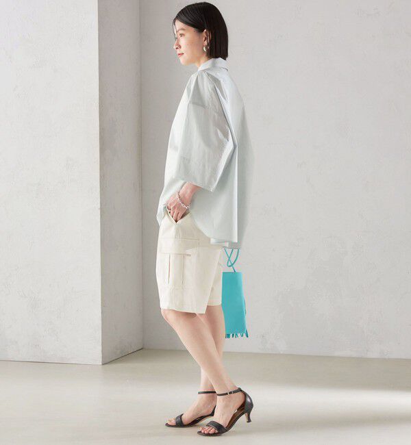 SHIPS for women「SHIPS Primary Navy Label:〈手洗い可能〉レギュラー カラー ワイド シャツ」|シャツ・ブラウス|